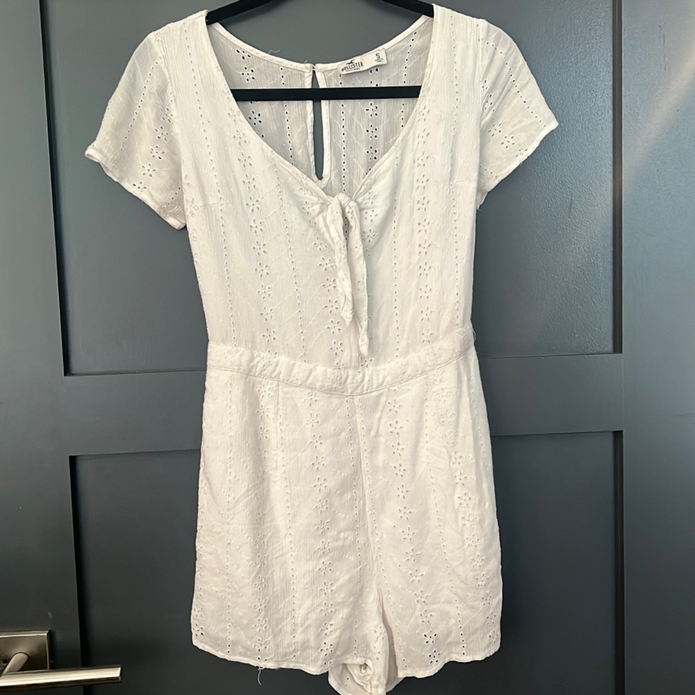 White eyelet romper size Small